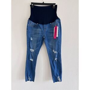 Blue Savvy Maternity XL Super Stretch Rayon Denim